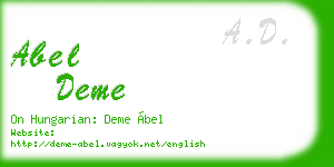 abel deme business card